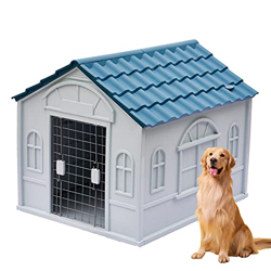 Casetas para Perros Grandes Exterior Impermeables, Caseta de Plastico para Perros, Caseta Perros Exterior con Puerta, Casa Perro Mediano, Casa Perro G precio