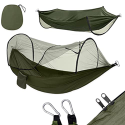Hamaca para Camping Hammock Hamacas Para Acampar El Nylon Portátil, Hamaca Abierta Rápida Para Uso Individual Al Aire Libre, Uso Doble Con Correas De  precio