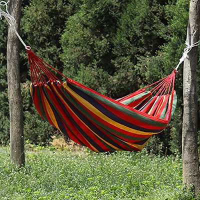 Hamaca para Camping Hammock Camping Hamgock Canvas Tela Swing Hammock Niño Adulto Gran Arco Iris Hamaca De Arco Iris Viene Con La Cuerda De La Corbata