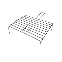 Parrilla con patas para la barbacoa - Zinc - 50x38 cm en oferta