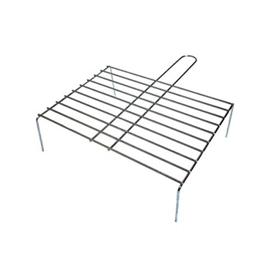 Parrilla con patas para la barbacoa - Zinc - 50x38 cm