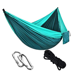 T-Day Hamaca para Camping Hammock Doble Hamaca De Camping Individual con Cuerdas Portátiles Hamacas De Paracaídas De Alta Resistencia para Caminatas A características