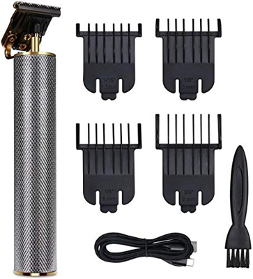 Recortadora Eléctrica para Hombres, Máquina Cortapelo, Máquina Cortar Pelo Inalámbrico, Recortador Pelo Barba Kit Familia, Carga USB, Con 4 Peines Guí