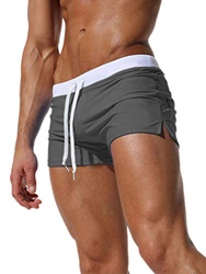 Adorel Bañador de Natación Tipo Boxer con Forro para Hombre Gris Oscuro S Pequeño (Tamaño del Fabricante M) en oferta