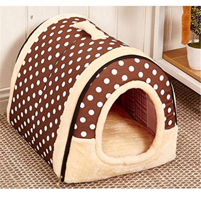 Julymall Casa para mascotas y sofá 2 en 1, con aislamiento muy cálido, acolchado para perros, gatos, gatitos, café, café