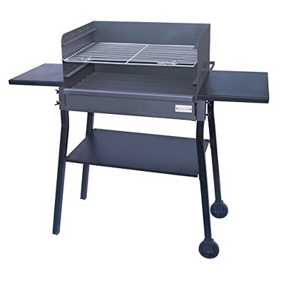 Flores Cortés 33709 - Barbacoa de 3 alturas con ruedas, color negro
