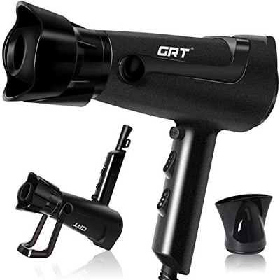 Secador de Pelo Iónico 2000 W, Secador Pelo de Pie con Boquilla Giratoria de 360 ​​° , 2 Velocidades, 3 Configuraciones de calor, Secador Pelo para Sa