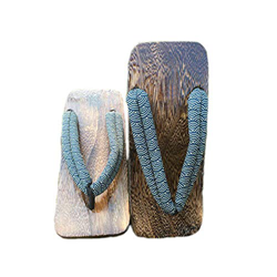 Black Sugar Geta - Sandalias de madera para hombre, diseño japonés multicolor 41 EU en oferta