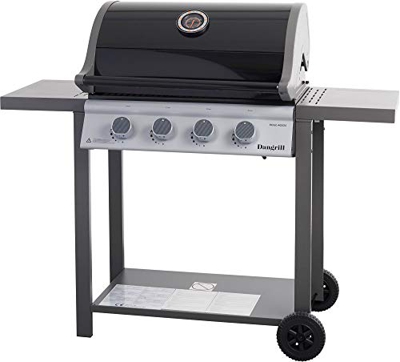 Dangrill Barbacoa de gas con 4 quemadores Frigg Design Danese BBQ con sistema Grill Flex