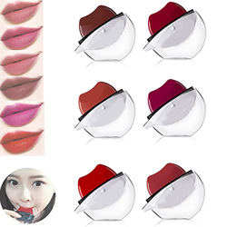 XIANGSFHKER 6 PCS Lazy Lipstick Mate, Easy Lazy Lipstick, Sexy Matte Lipstick Maquillaje Pigmento de Larga duración Impermeable Nutritivo Terciopelo L características