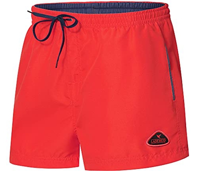 Ladeheid Trajes de Baño de Hombre Pantalones Cortos de Playa LAZA1001 (Rojo Marina Azul, 4XL)