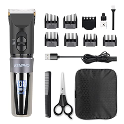 RENPHO Cortadores de pelo inalámbricos para hombres recortador de pelo Cortadoras de Pelo sin Cables Kit Pantalla LED de Cortador Recargable kit de ca precio