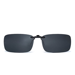 JM Sin marco Rectángulo Clip en Gafas de Sol Ligero Peso Polarizadas Anteojos Hombre Mujer(Gris Polarizado) características