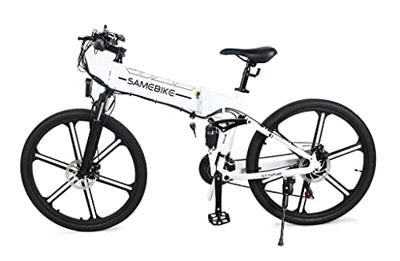 SAMEBIKE LO26-II Ebike Bicicleta de Montaña de 26 Pulgadas, Bicicleta Eléctrica Plegable para Adultos 500W 48V 10AH, Shimano de 7 Velocidades, con Med