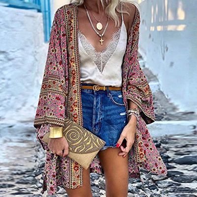 XKMY Traje de baño de bikini para mujer, kimonos bohemios, 2021, kimono japonés, kimono para cosplay, camisa para mujer, japonesa, Yukata, verano, pla