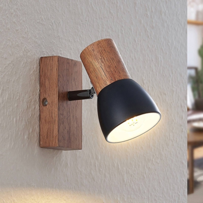Lindby Tonja foco con madera, 1 luz