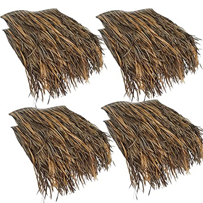 Paja Rollo de Hierba Fusión En Caliente,no Se Pudrirá,Retardante De Llama Y Más Seguro,usarse como Gazebo Jardín Sombrilla Tiki Bar(Size:24pcs,Color:P