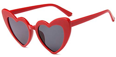 JFAN Gafas de Sol en Forma de Corazón Eyewear Unseix para Fiesta Protección UV400