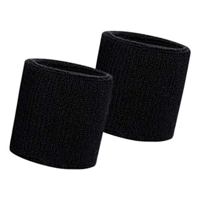 HANERDUN 2 Pzs Muñequera Deportiva Deportes Sweatband Suave Espesar Algodón Tenis Gimnasia Fútbol Baloncesto Correr Deportes Atléticos