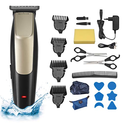 COLFULINE Cortapelo Profesional Máquina Cortar Pelo Profesional,Multifuncional Maquina Cortar Pelo,Barba/Nariz/Orejas/Corporal con 4 Peines de Guía,Re