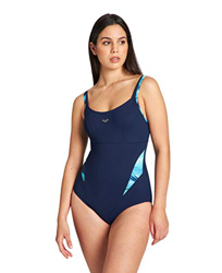 ARENA W Flavia Strap Back One Piece - Bañador para Mujer, Color Navy/Black Multi, Talla 42 en oferta