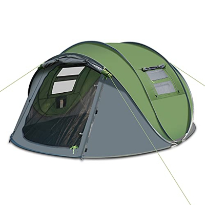 LIVHOOU Tienda de Campaña Impermeable Refugio de Sol al Aire Libre para 3-4 Personas,Tienda de Playa Portátil con Protección UV, para Familiar Playa C