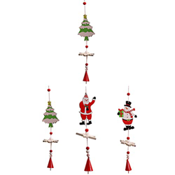 Artibetter 4 Piezas Navidad Temática Campanas de Viento Cuerda de Campana de Madera Navidad Campana de Viento Puerta Delantera Signo de Bienvenida con precio