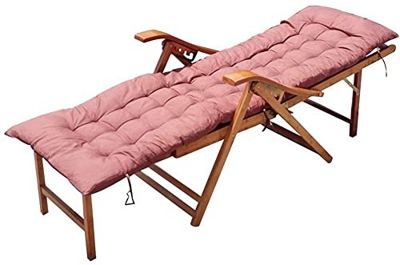 ZGYZ Wooden Folding Recliner Oversize Garden Sun Lounger Sunbed Adjustable Adult Leisure Siesta Reclining Deck Chair for Balcony,Mattress Optional,Fam