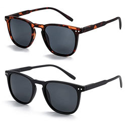 ZENOTTIC 2 Pares Gafas De Sol Polarizadas para Mujer Hombre Retro Redondas Cuadradas Protección UV400 Unisex Gafas de Sol características