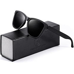 Sunmeet Gafas de Sol Polarizadas Hombre Mujere para Conducir Deportes100% Protección UV401 Gafas para Conducción(Negro/Mate) precio