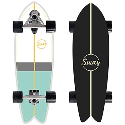 VOMI Surf Skate 32", CX7 Carving Truck Pumpping Skateboard, Rodamientos de Bolas ABEC-11, 81×25cm Arce Tablero, Adecuado para niños, Adolescentes, jóv