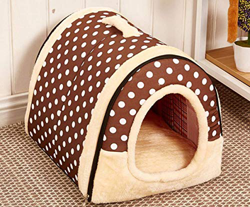 Wishdeal Casa para Perro con tapete Plegable para Mascotas, Cama para Perros pequeños y medianos precio