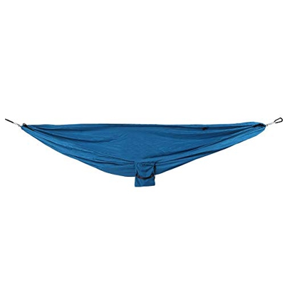 Socobeta Hamaca de camping, ligera de poliéster 300T de doble uso, elevadores de doble uso para interiores al aire libre para acampar (azul pavo real)