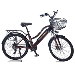 TAOCI Bicicletas eléctricas para mujeres adultas, todo terreno 26" 36V 350W E-Bike Bicicletas Shimano 7 velocidades Ebike montaña para el trabajo al a características