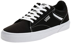 Vans Seldan, Sneaker Hombre, Lienzo Negro Blanco 187, 43 EU precio