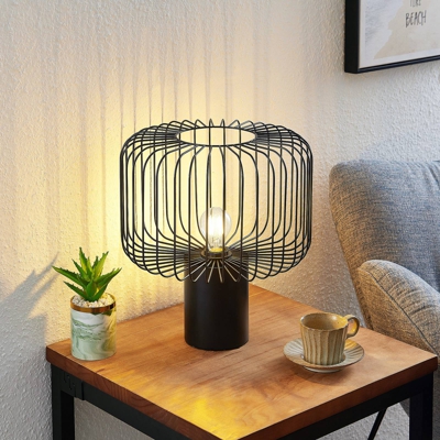 Lindby Vatiki lámpara de mesa, pantalla jaula