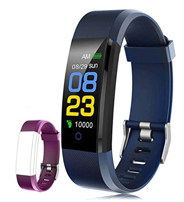 FX-FISH Pulsera Actividad Inteligente Pantalla Color Reloj con Pulsómetro Impermeable IP67 Monitor de Ritmo Cardíaco Podómetro Deportiva Fitness Track