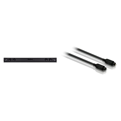 LG SJ3 Barra de Sonido inalámbrica 2.1 (Potencia Total 300 W, Subwoofer inalámbrico 200 W, Dolby Digital + Philips SWA2302W/10 Cable de Fibra óptica 1 características