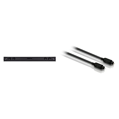 LG SJ3 Barra de Sonido inalámbrica 2.1 (Potencia Total 300 W, Subwoofer inalámbrico 200 W, Dolby Digital + Philips SWA2302W/10 Cable de Fibra óptica 1
