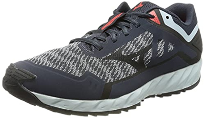 Mizuno Wave Ibuki 3, Zapatillas para Carreras de montaa Hombre, Indiaink Negro Wanblue, 42 EU