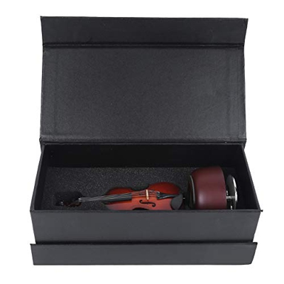 FECAMOS Adorno de Escritorio, Caja de música con Forma de violín, Arte, Amantes de la música.(Violin, Blue)