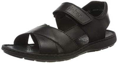 Rieker Frühjahr/Sommer 28963, Sandalias con Punta Cerrada Hombre, Negro (Nero 00), 42 EU