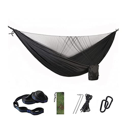 ZSP Hamaca Hamaca de Acampar Doble Ligero Portátil Portátil Hamaca Automática con Mosquitera, Muebles de Patio, Survival Swing Balancearse (Color : Bl en oferta