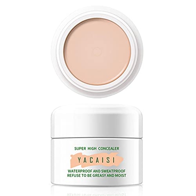 Uing Corrector en Crema 3 en 1, eficaz, práctica, Crema resaltadora Facial de Cobertura Total, Crema de Perfil de Maquillaje Resistente al Agua fácil