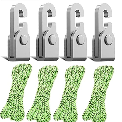 Gancho De Bloqueo AutomáTico, Automatic Lock Hook, Easy Tightening, No Knots, Automatic Locks 4pcs/Pack, Outdoor Tents, Sleeping Bags, Backpacks, Bund
