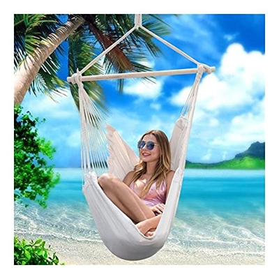 ZSP Hamaca Hecha a Mano 150kg Hamaca Garden Hang Lazy Silla Swinging Indoor Muebles de al Aire Libre Colgando Cuerda Silla Sillilla Silla Asiento Cama
