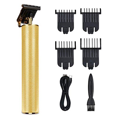 Recortadora Eléctrica para Hombres, Máquina Cortapelo, Máquina Cortar Pelo Inalámbrico, Recortador Pelo Barba Kit Familia, Carga USB, Con 4 Peines Guí