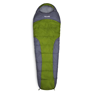 Lumaland Outdoor Saco de Dormir, ca. 230 x 80 cm, Bolsa de Transporte incluida, ca. 50 x 25 cm, Verde Claro