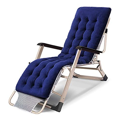 Office Life Sillas reclinables para patio Sillas reclinables acolchadas resistentes para césped, tumbona con reposacabezas ajustable, tumbona plegable