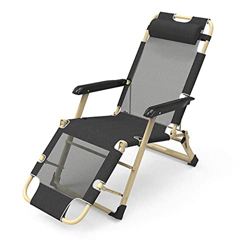 Reclinable plegable, sillón reclinable ajustable con reposacabezas, tumbona plegable, hamaca con colchón, reposacabezas móvil, aluminio a prueba de óx características